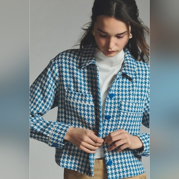 Dolan | Anthropologie Houndstooth Jacket - Picture 1 of 9